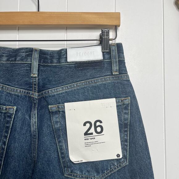 Re/Done Dark Blue Flare Jeans - Picture 6 of 7